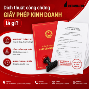 Dịch thuật công chứng giấy phép kinh doanh Hoài Đức