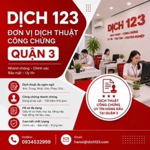 Dịch 123 đơn vị dịch thuật công chứng quận 3