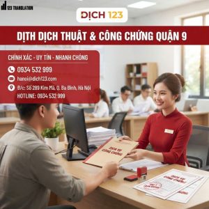 Dịch thuật công chứng Quận 9