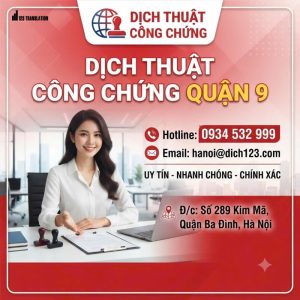 Dịch thuật công chứng Quận 9