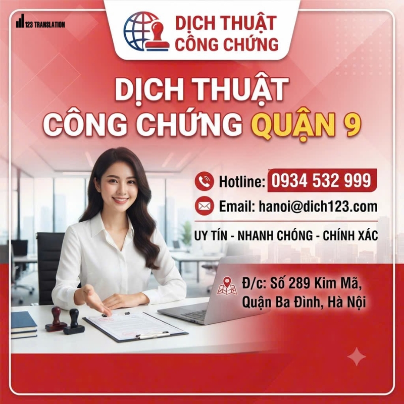 Dịch thuật công chứng Quận 9