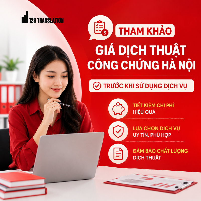 Giá dịch thuật công chứng Hà Nội hợp lý cần đi kèm chất lượng bản dịch chính xác, quy trình công chứng rõ ràng và thời gian xử lý đúng cam kết.