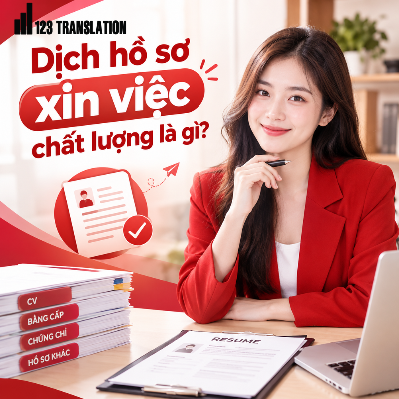 Khi sử dụng Dịch hồ sơ xin việc chất lượng, nên cung cấp đầy đủ CV, bằng cấp, chứng chỉ và các giấy tờ liên quan để đảm bảo tính thống nhất.