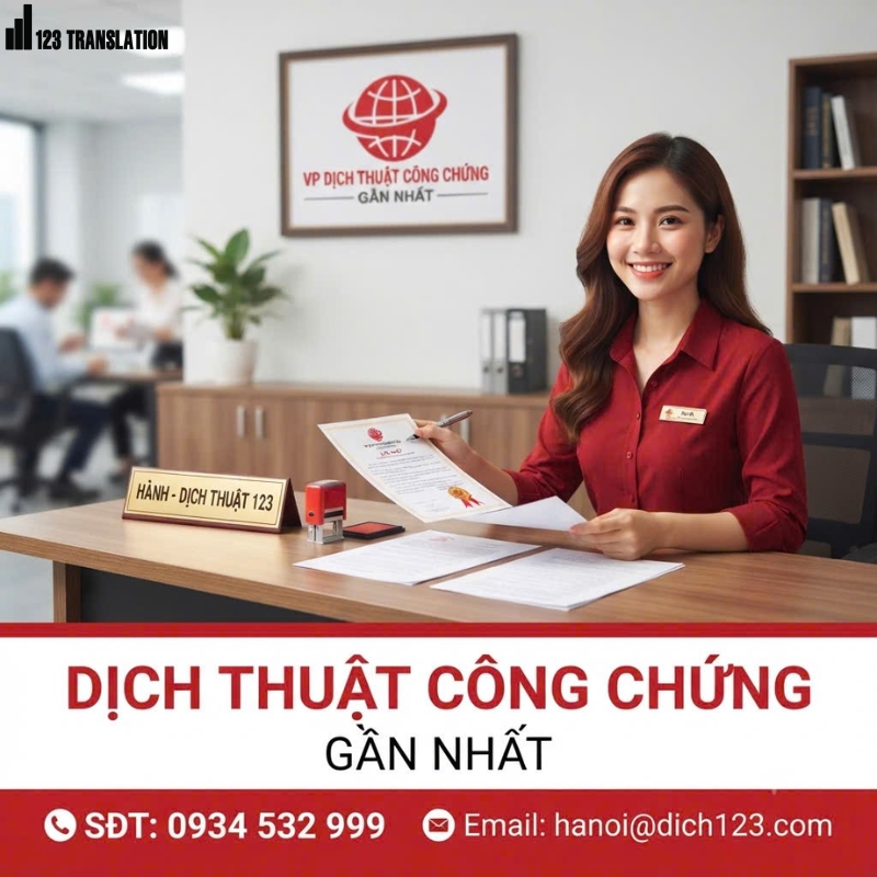 Dịch thuật công chứng gần nhất