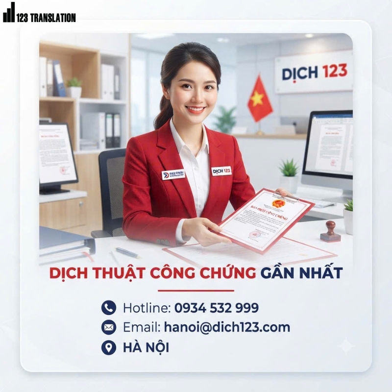 Dịch thuật công chứng gần nhất