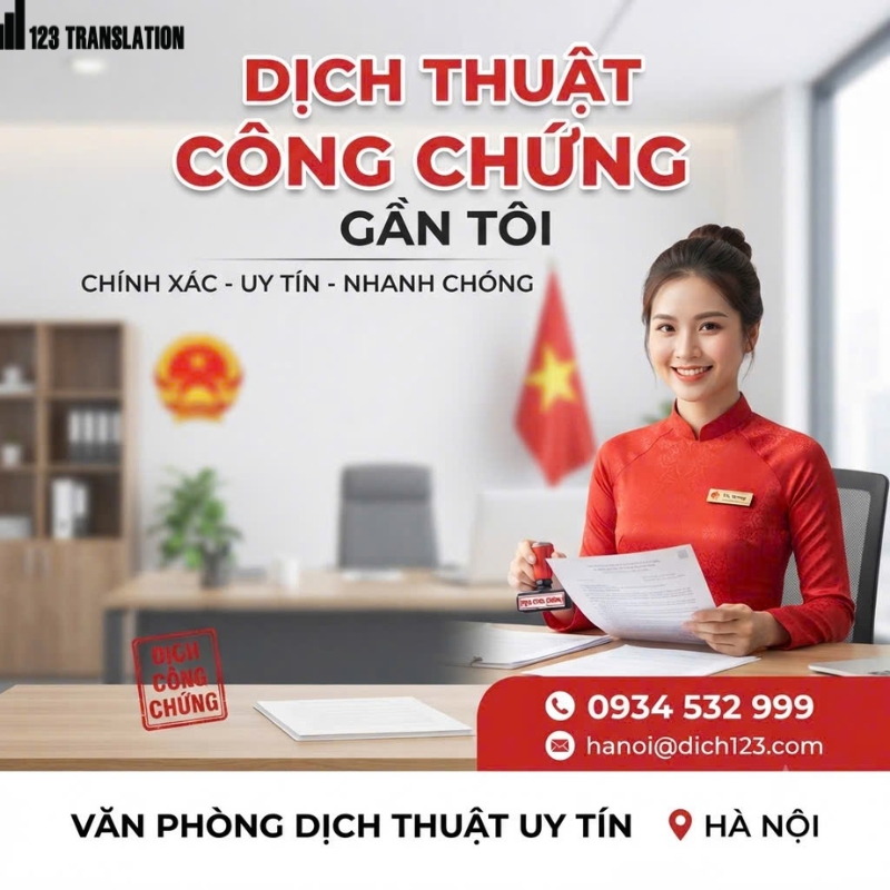 Dịch thuật công chứng gần tôi 