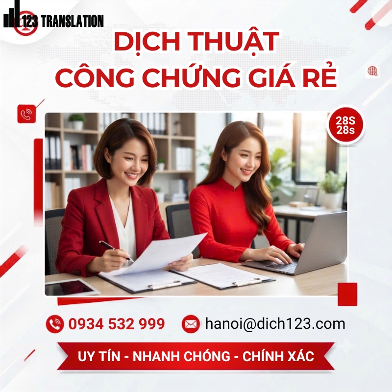 Dịch thuật công chứng giá rẻ 