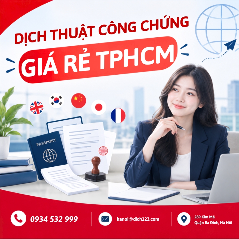 Dịch thuật công chứng giá rẻ TPHCM