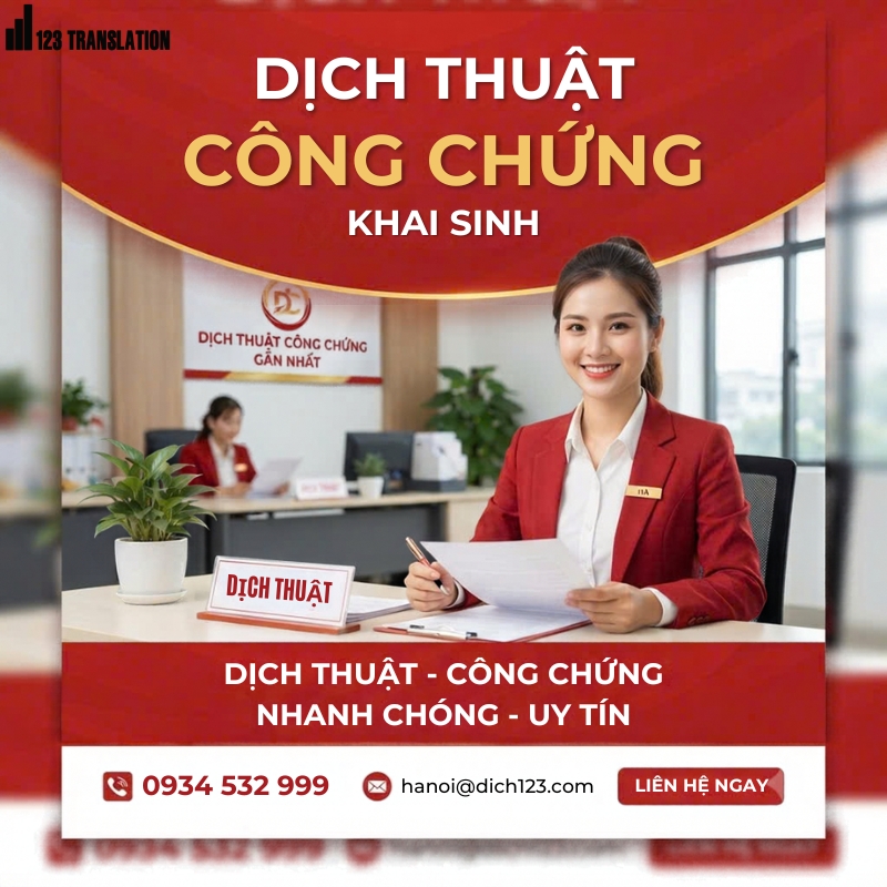 Dịch thuật công chứng khai sinh