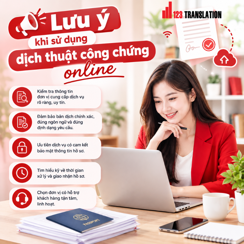 Sử dụng Dịch thuật công chứng online uy tín giúp khách hàng dễ dàng theo dõi tiến độ và nhận hồ sơ theo nhu cầu.