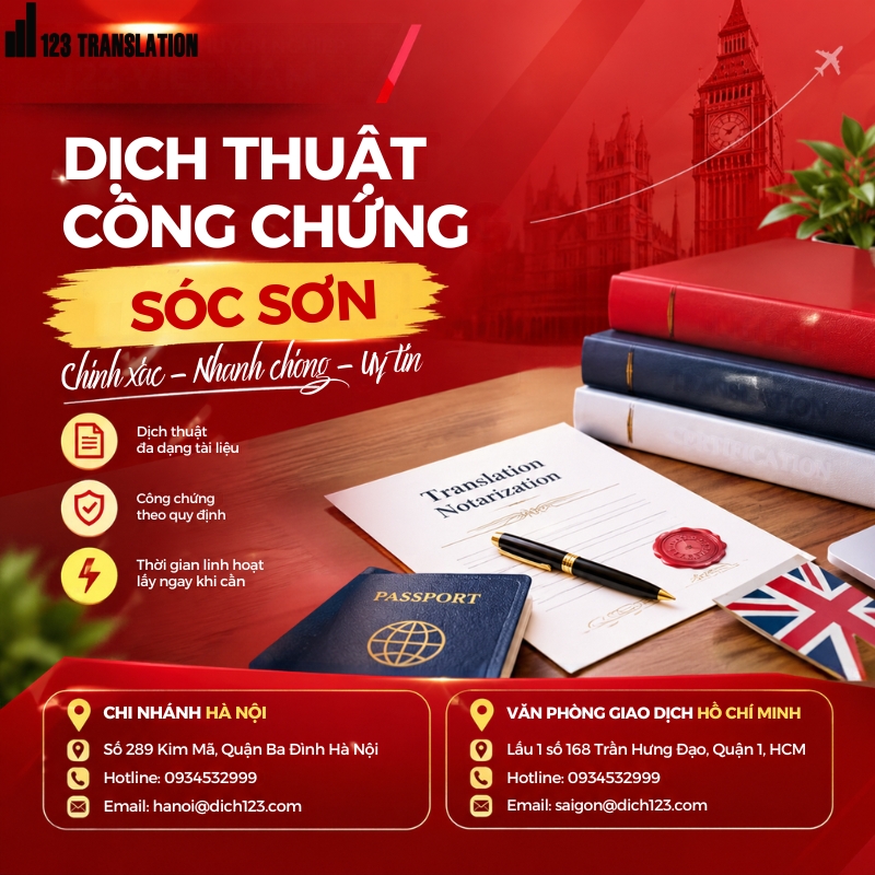 Dịch thuật công chứng Sóc Sơn