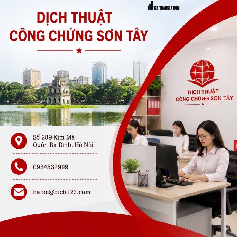 Dịch thuật công chứng Sơn Tây