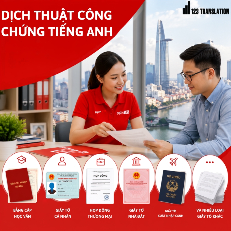 Dịch thuật công chứng tiếng Anh