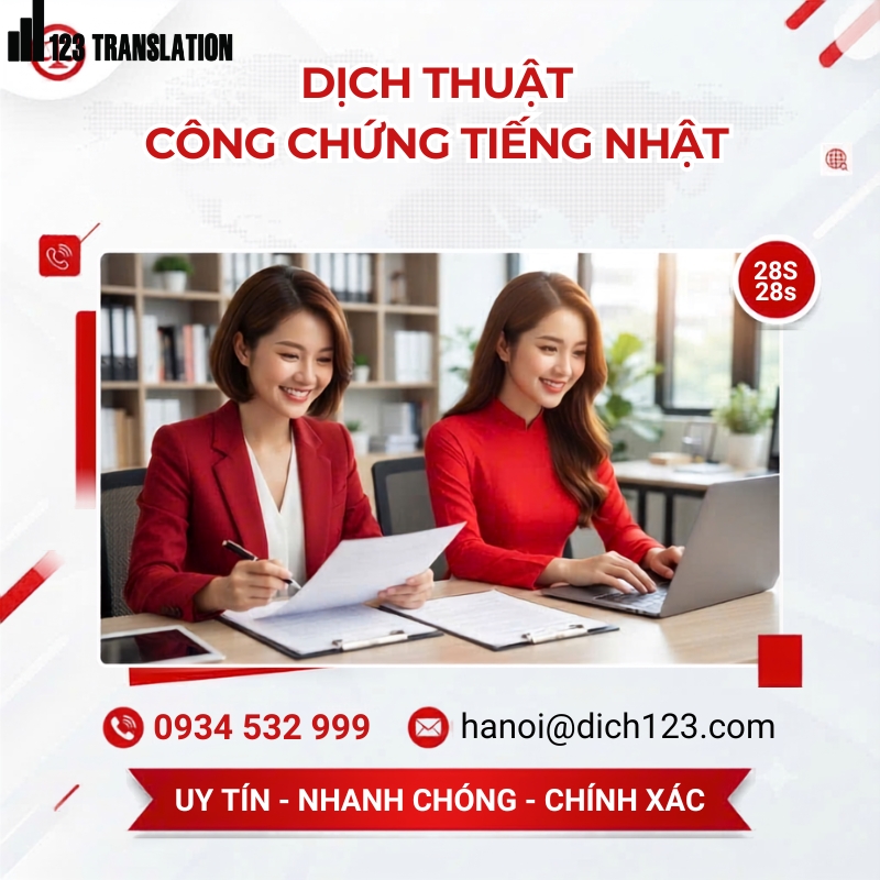 Dịch thuật công chứng tiếng Nhật