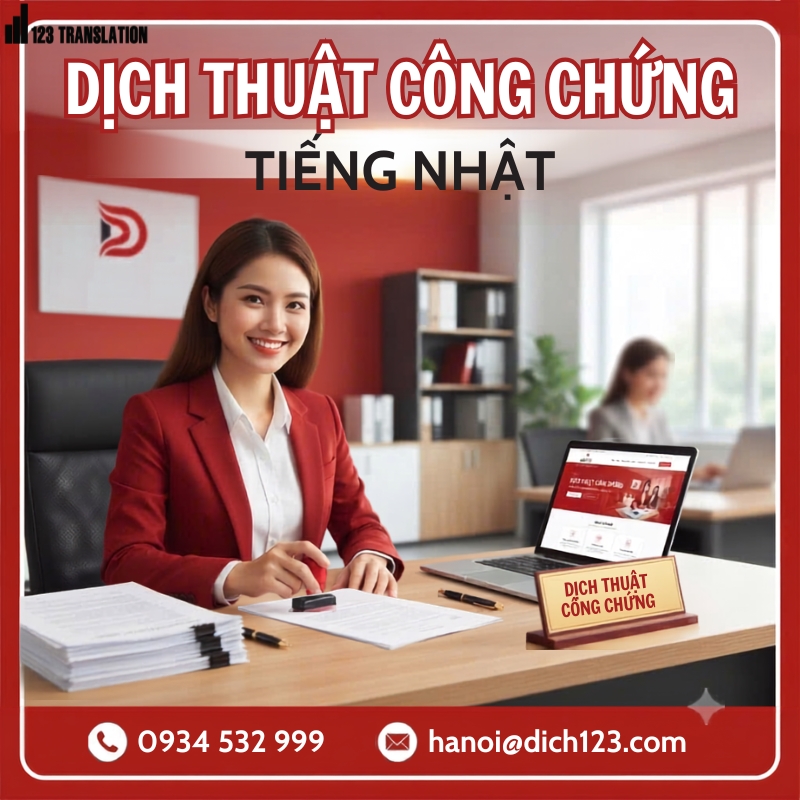 Dịch thuật công chứng tiếng Nhật