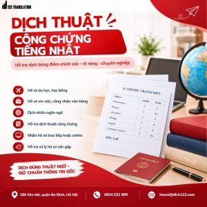 Dịch thuật công chứng tiếng Nhật
