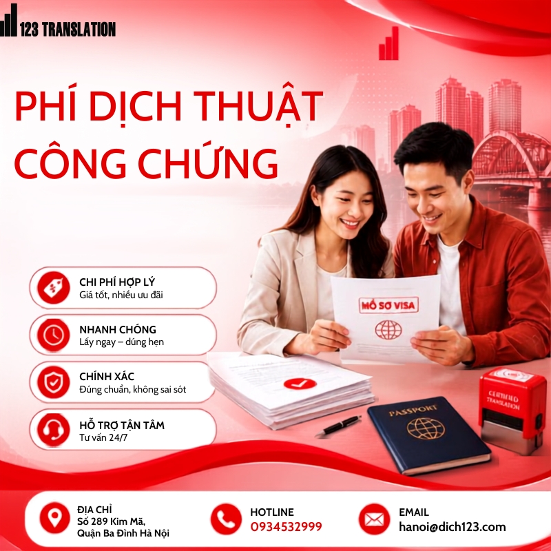 Phí dịch thuật công chứng