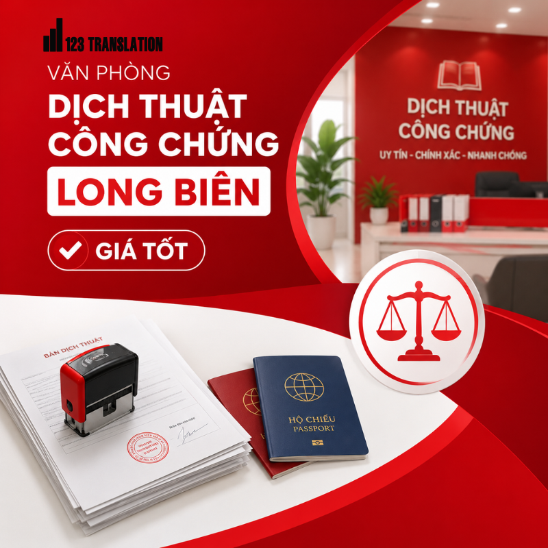 Khi cần dịch giấy khai sinh, bằng cấp, bảng điểm, hộ chiếu hoặc hồ sơ visa, Văn phòng dịch thuật công chứng Long Biên giá tốt là lựa chọn giúp khách hàng tiết kiệm thời gian và chi phí.