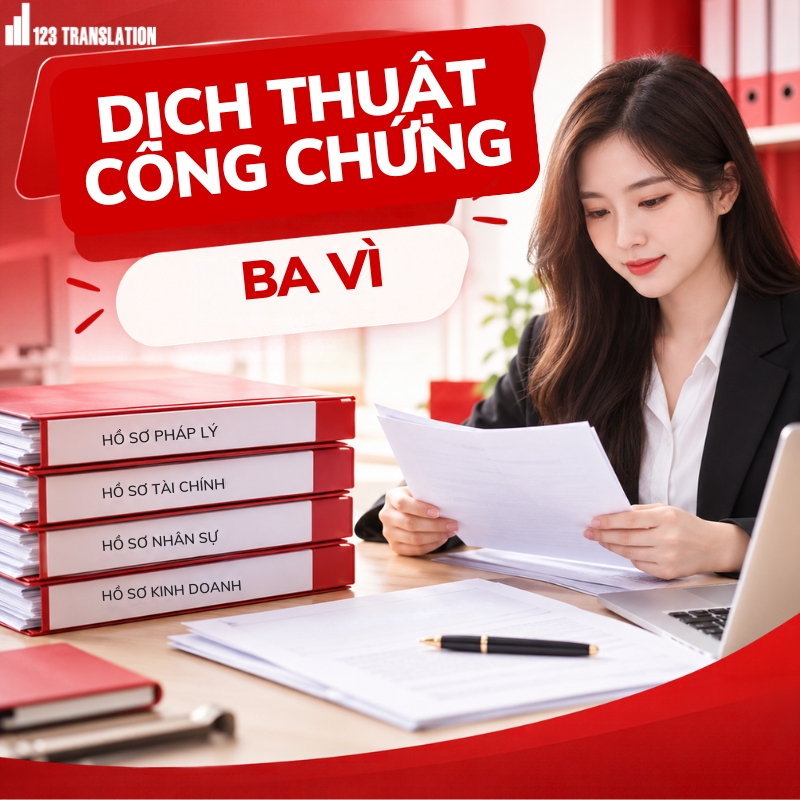 Dịch thuật công chứng Ba Vì 