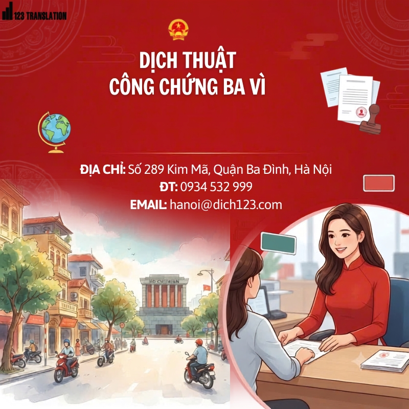 Dịch thuật công chứng Ba Vì