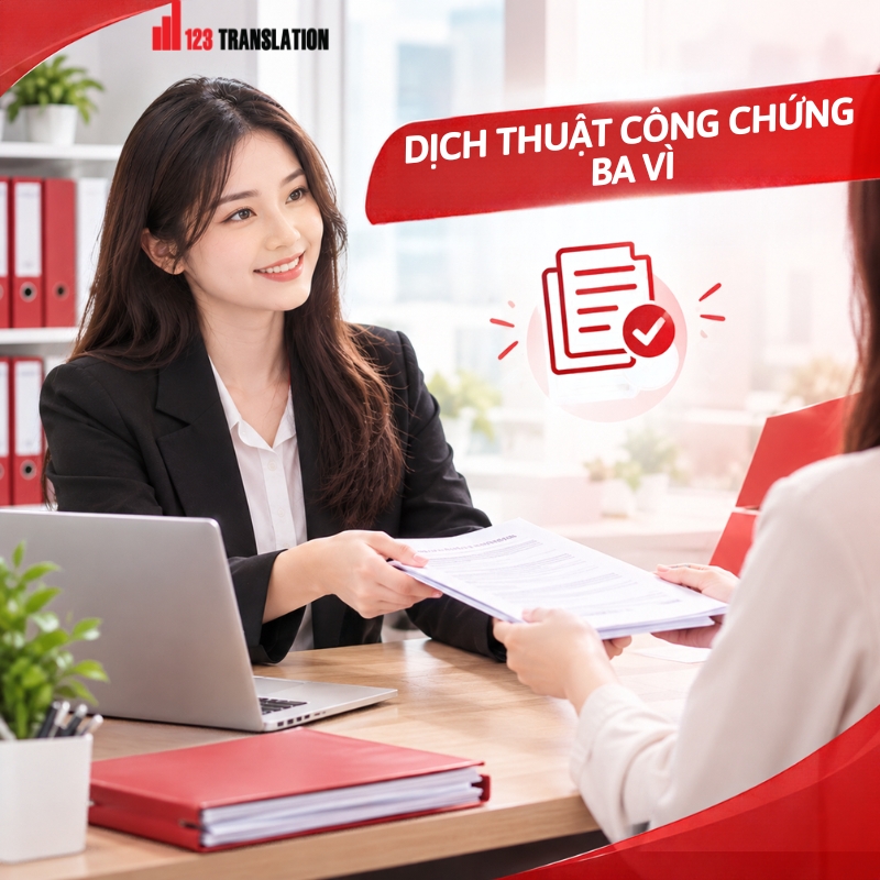 Dịch thuật công chứng Ba Vì 