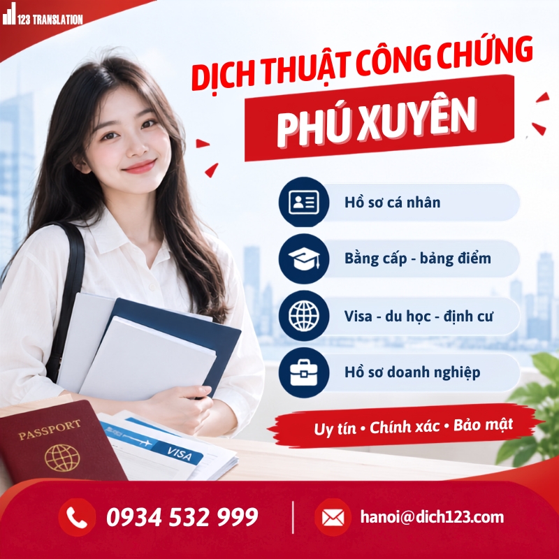 Dịch thuật công chứng Phú Xuyên 